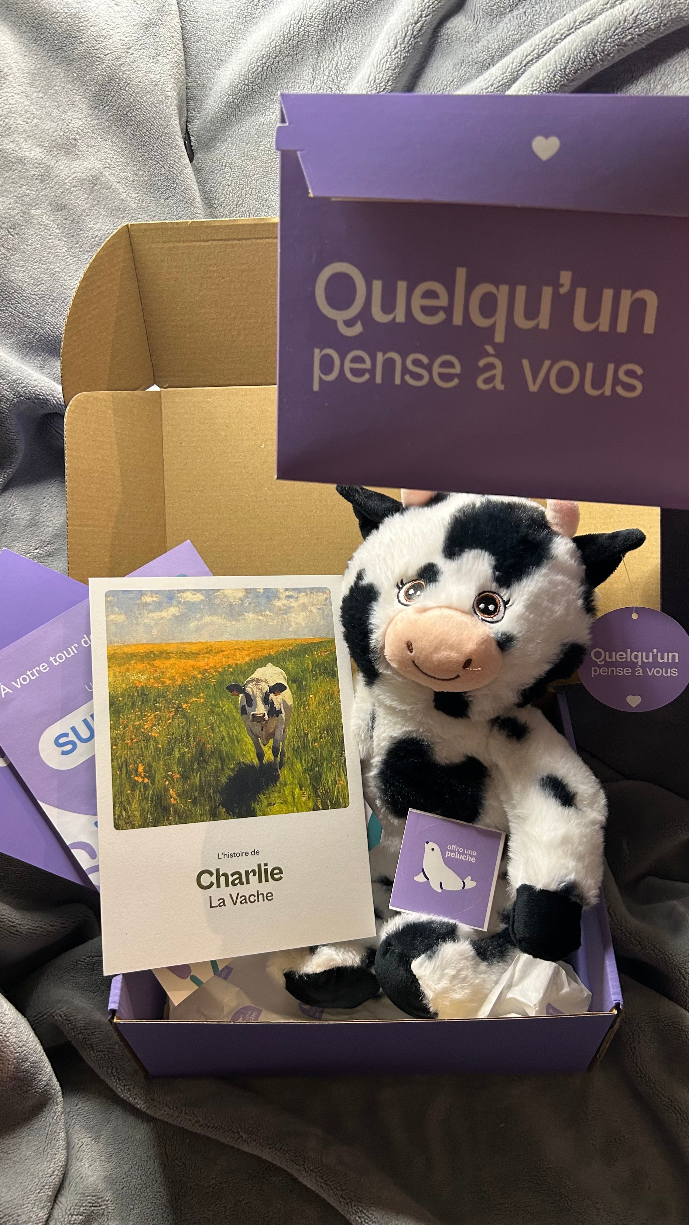 Charlie la Vache 🐮 Offre une Peluche