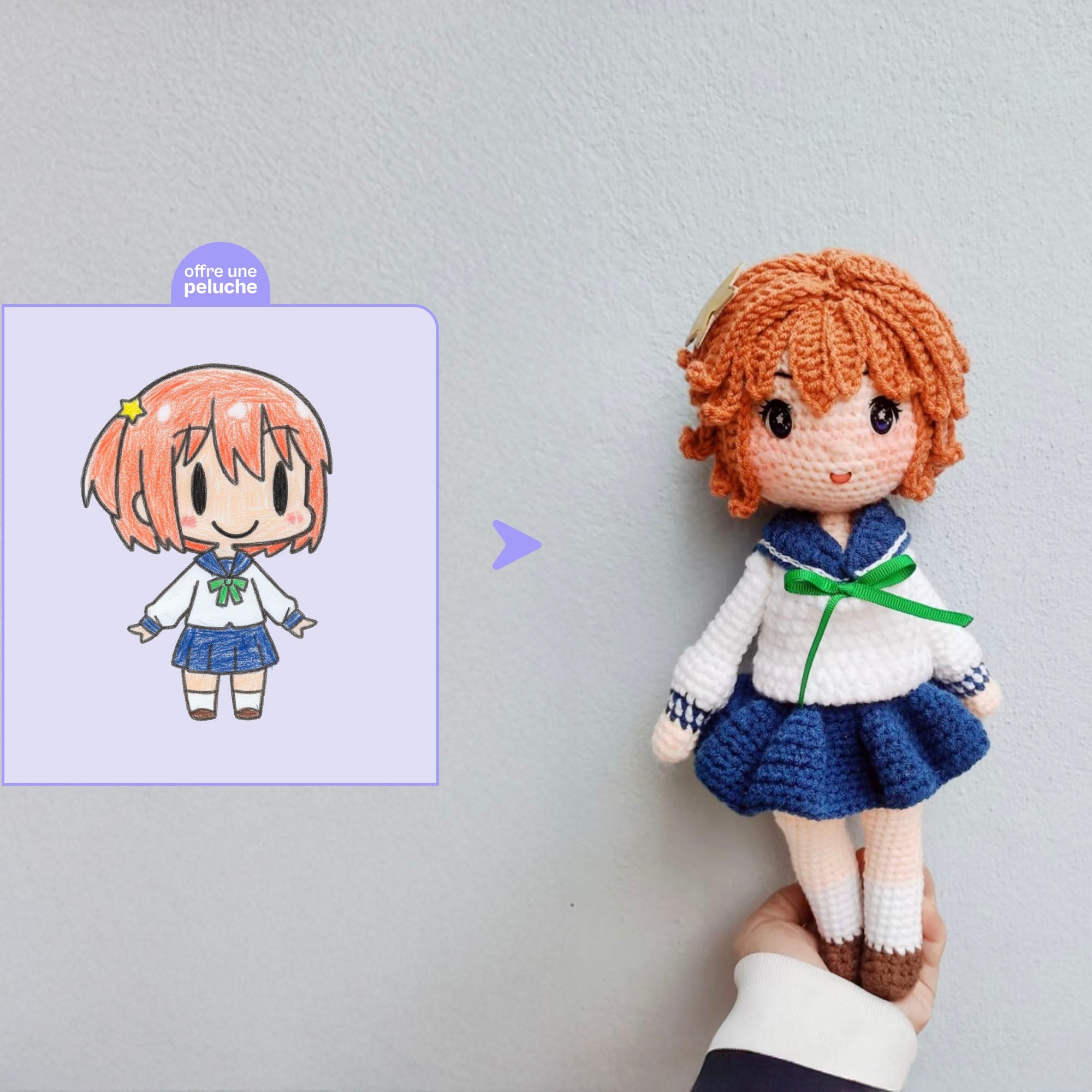Peluche personnalisée à partir d’un dessin 🎨 - Offre une Peluche - Idée cadeau