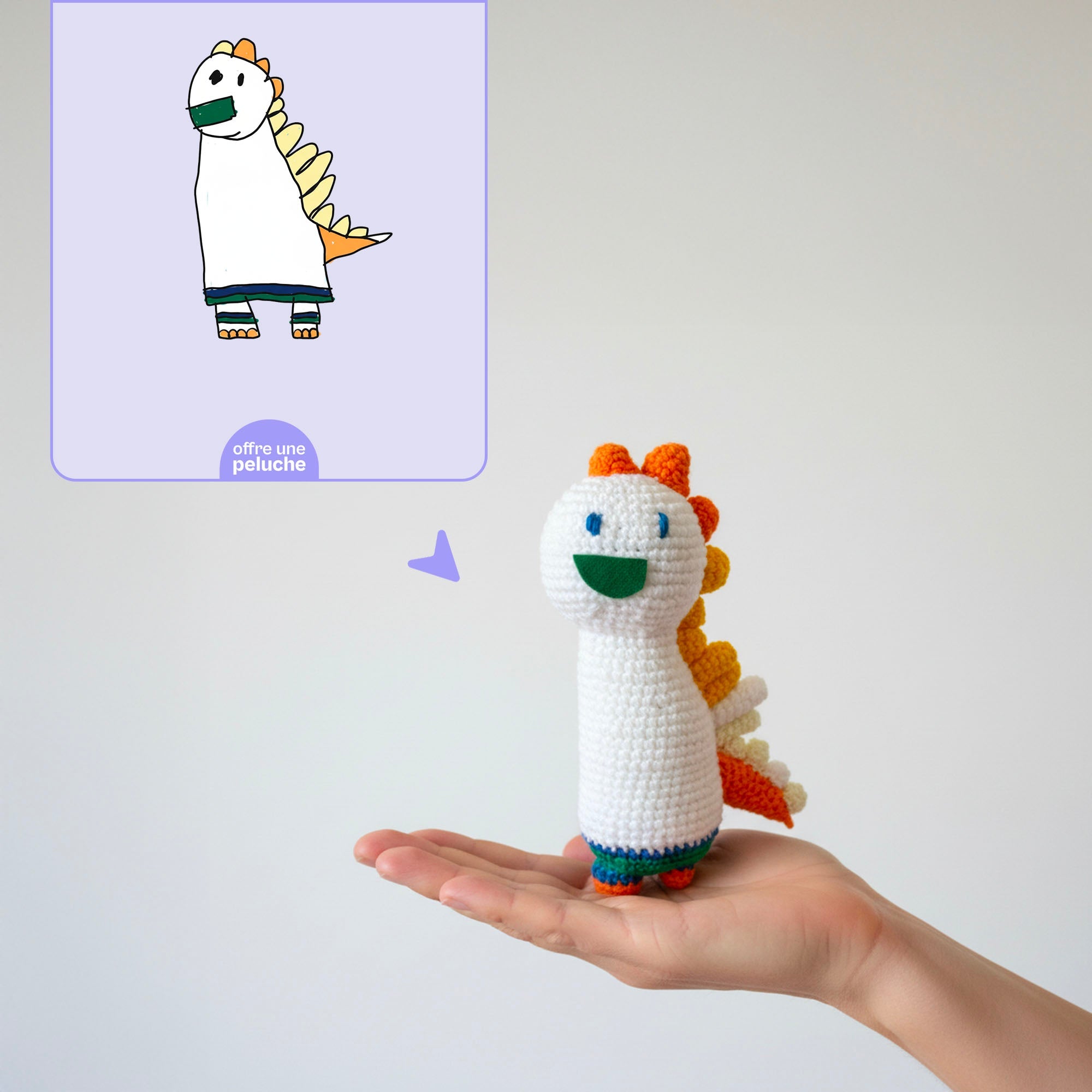 Peluche personnalisée à partir d’un dessin 🎨 - Offre une Peluche - Idée cadeau