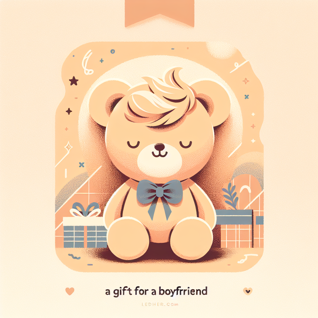Jeune homme souriant tenant tendrement une peluche ourson personnalisée, symbole d'un cadeau affectueux et original