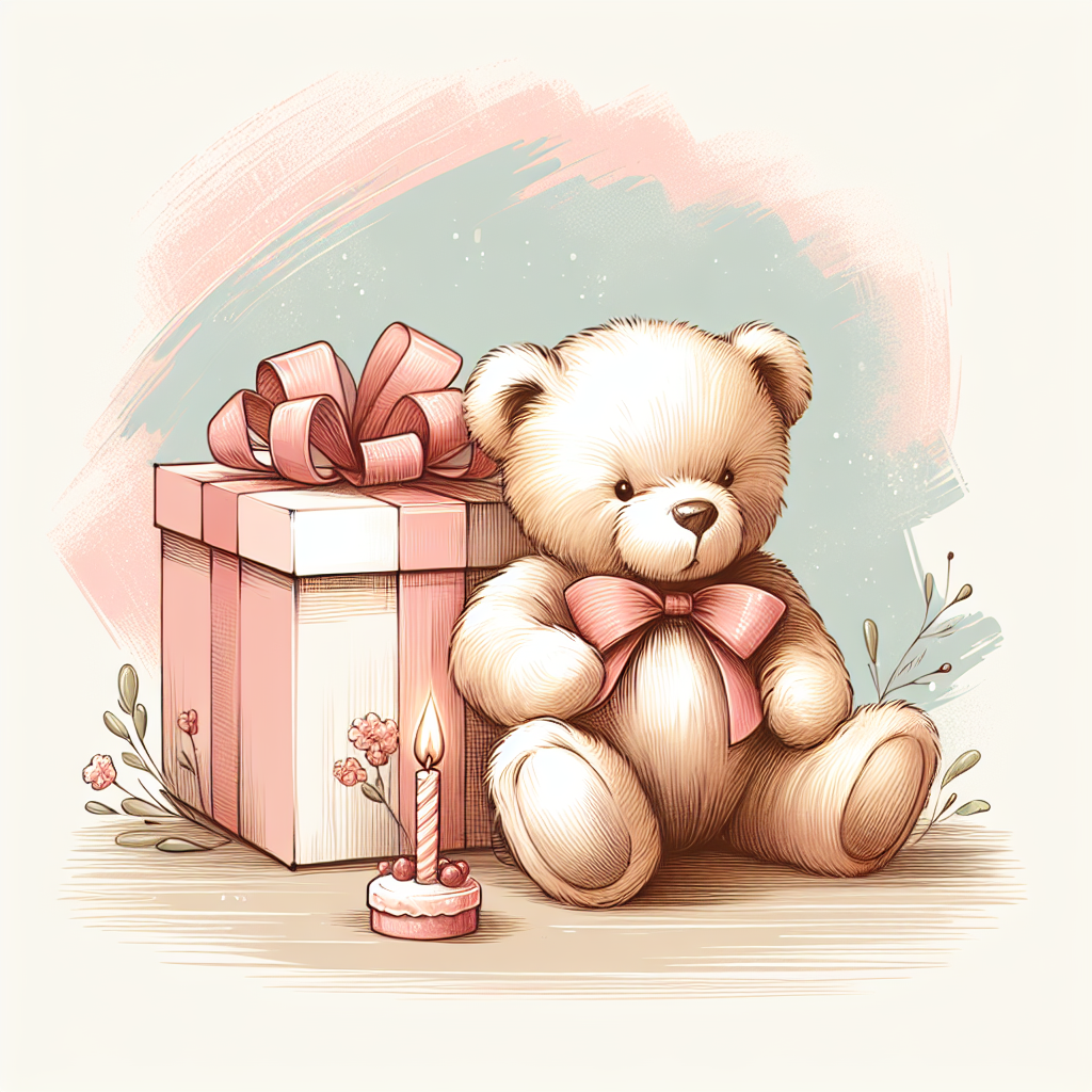 Peluche personnalisée douce posée délicatement dans un écrin cadeau avec ruban, symbolisant une idée cadeau d'anniversaire femme attentionnée