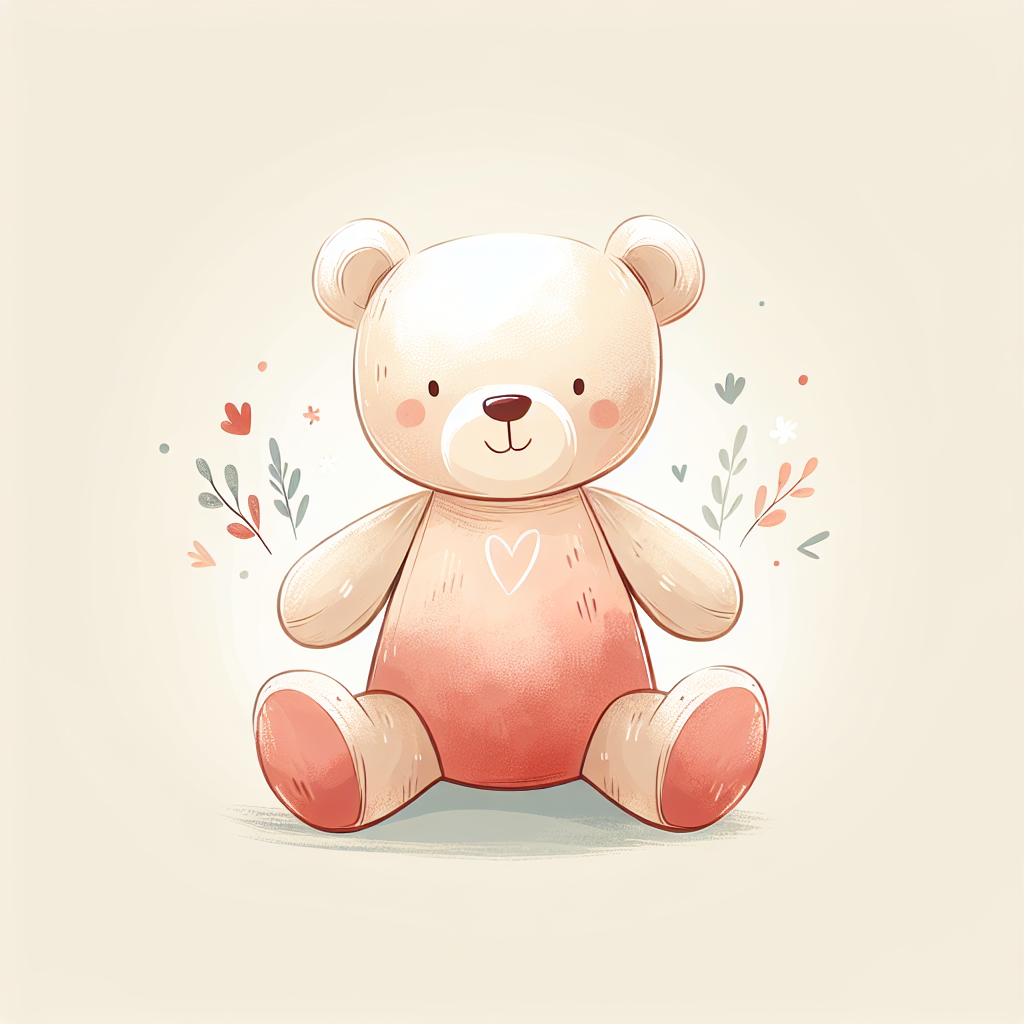 Peluche personnalisée avec accessoires professionnels posée sur un bureau, symbolisant un cadeau de départ pour collègue