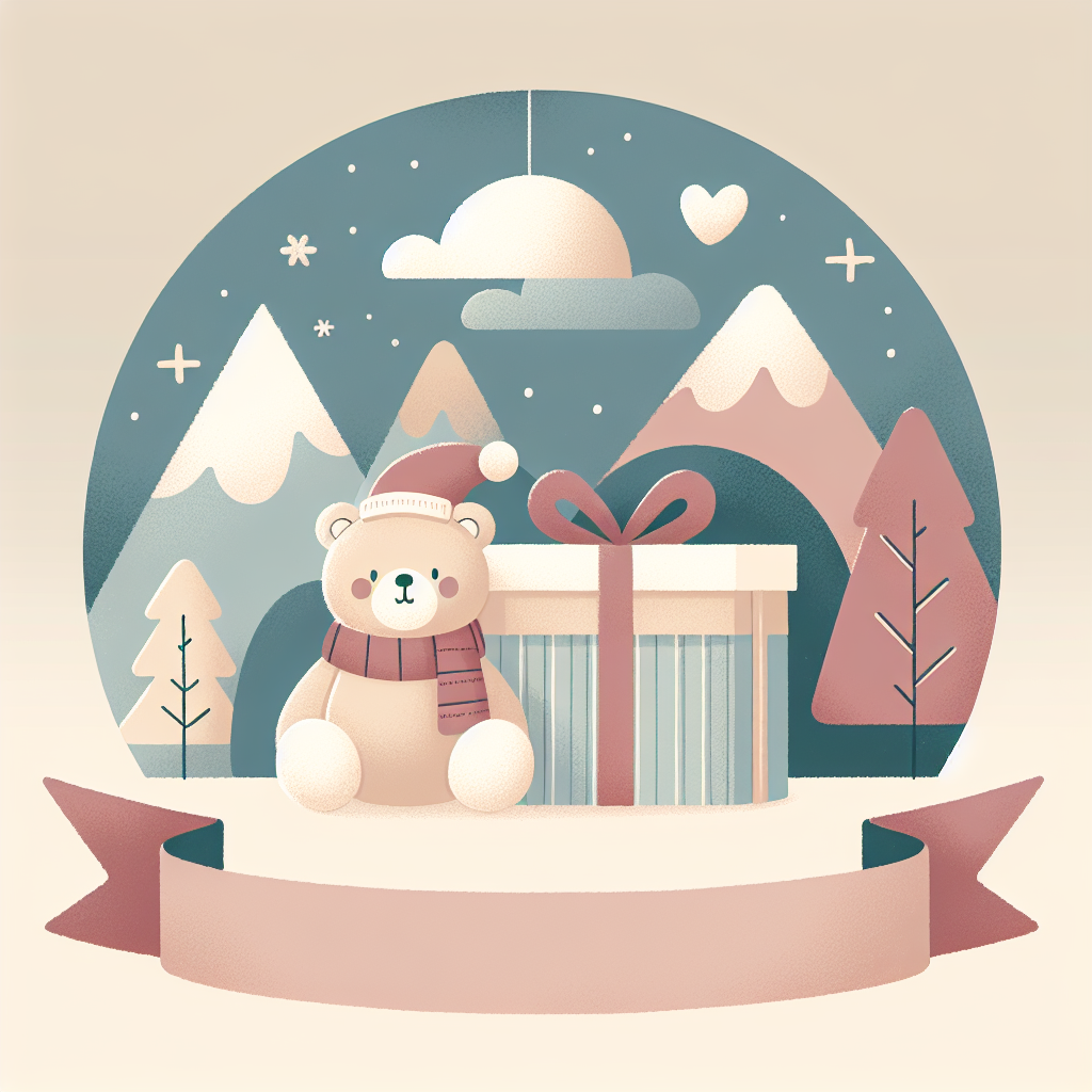 Parents souriants découvrant des peluches personnalisées sous le sapin de Noël dans un salon chaleureux