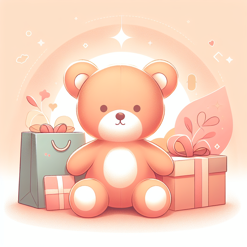 Couple souriant échangeant des cadeaux originaux avec des peluches personnalisées et des surprises créatives sur une table décorée