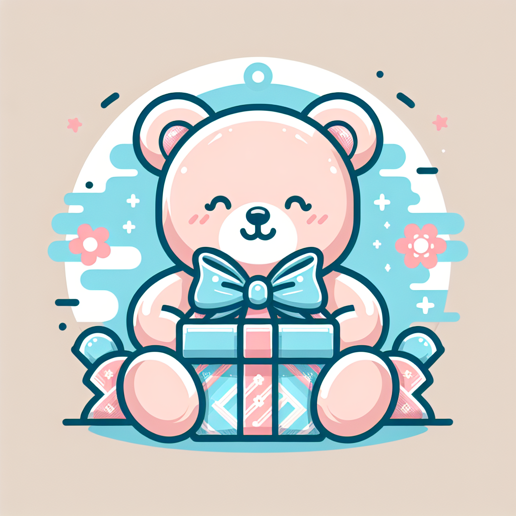 Collection de cadeaux originaux disposés artistiquement : peluche personnalisée, objets artisanaux colorés et créations uniques sur fond chaleureux