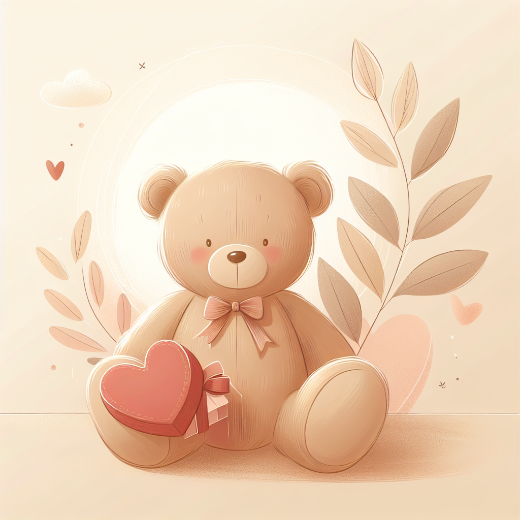 Peluche ourson personnalisée avec nœud rouge et cœur brodé pour cadeau Saint-Valentin homme