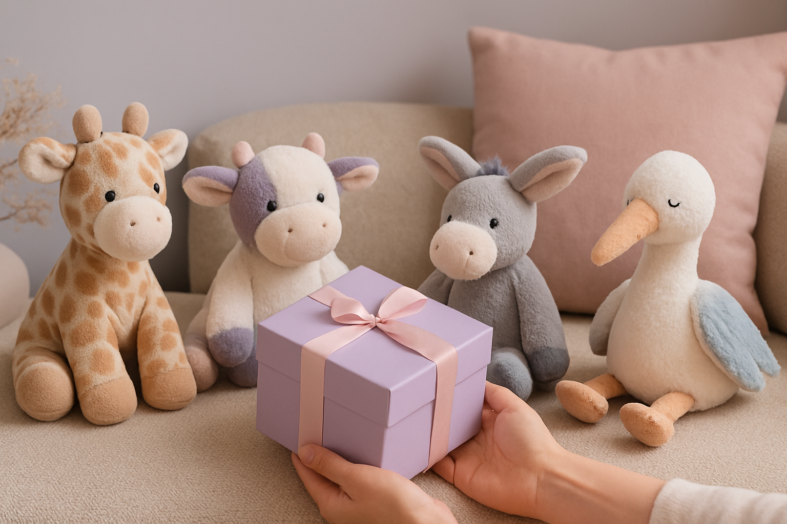 Idée cadeau zen avec peluche douce, bougie et plaid pour offrir détente et bien-être