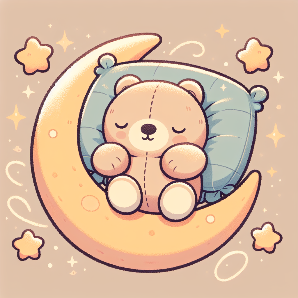 Peluche Moonie lapin avec lumière LED douce et système sonore intégré posée sur un lit d'enfant