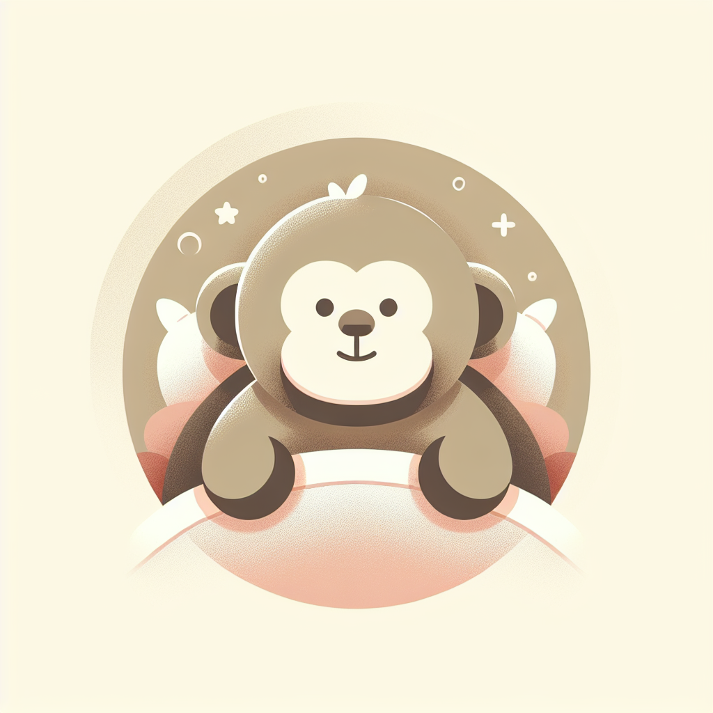 Peluche gorille brun et douce posée sur un lit, avec sa fourrure soyeuse et son expression bienveillante