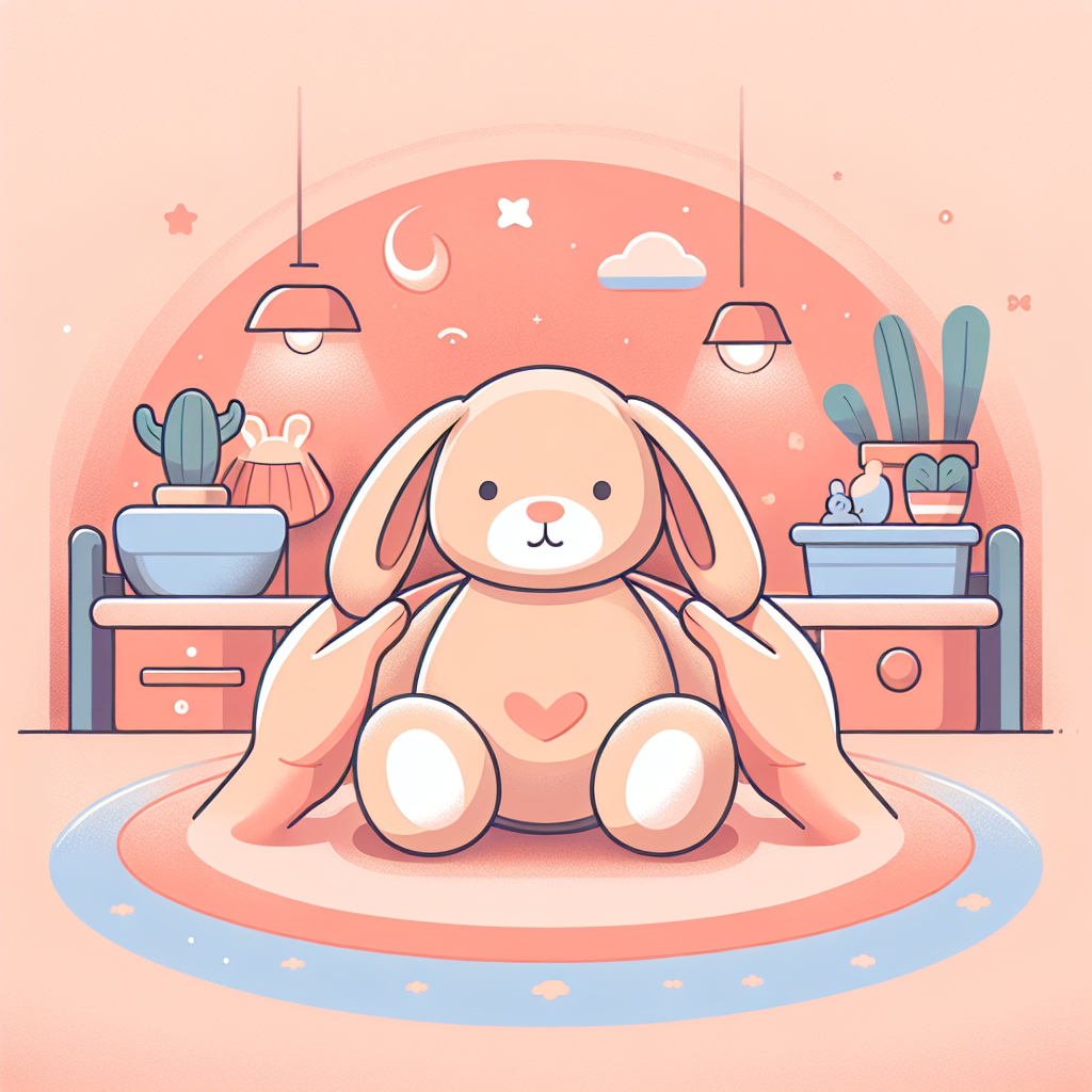 Vitrine colorée d'un magasin de peluches avec diverses peluches exposées sur des étagères en bois