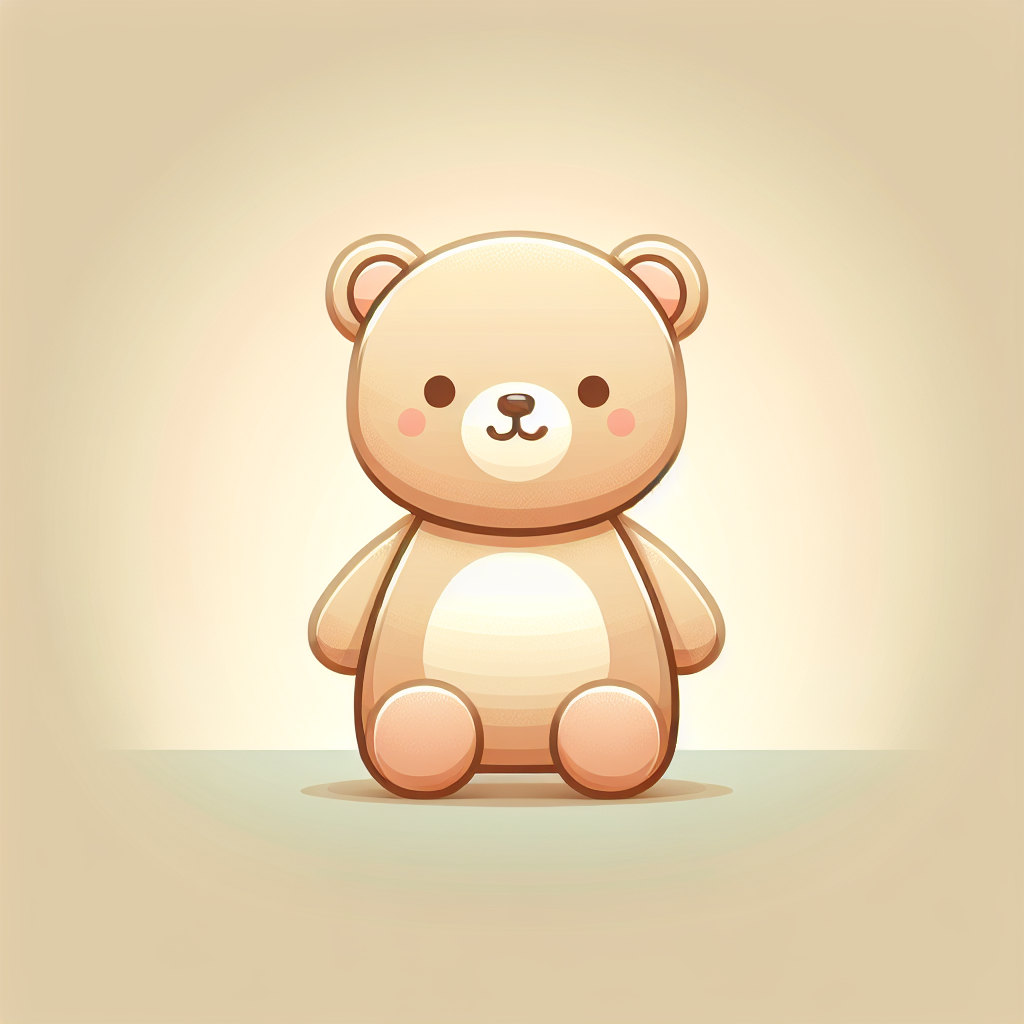 Peluche ours en peluche beige avec prénom brodé en lettres dorées, posée sur un lit d'enfant avec couverture pastel