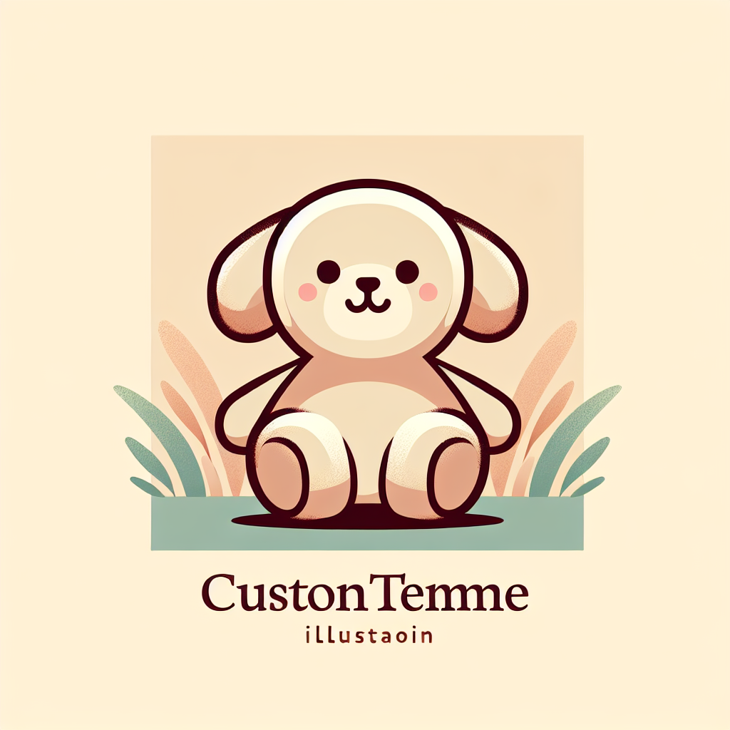 Peluche personnalisée créée à partir d'une photo de famille, posée sur un lit avec des coussins colorés