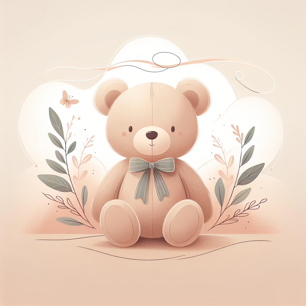 Peluche Stitch bleue qui respire posée sur un lit d'enfant, créant une ambiance douce et apaisante pour le coucher