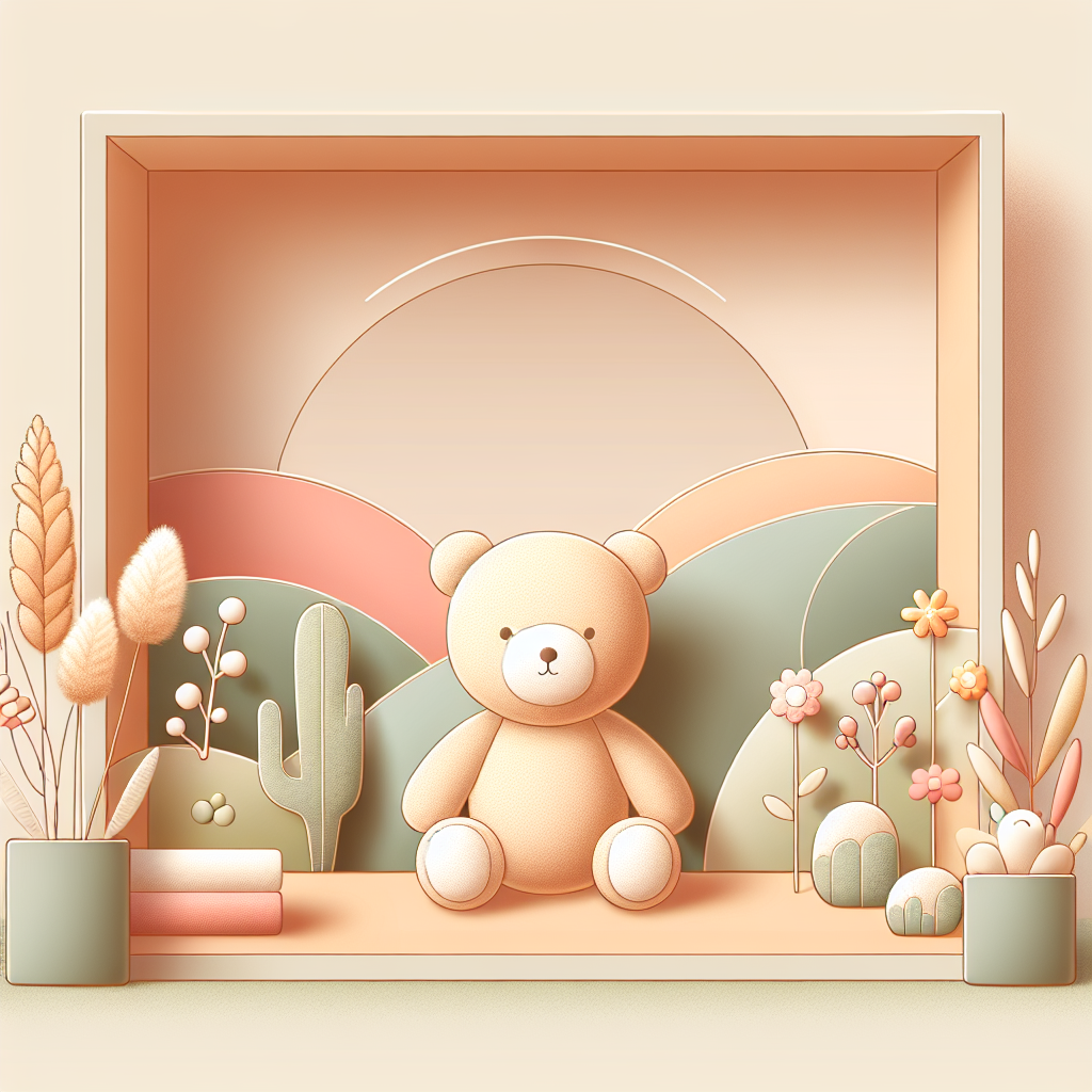 Collection de petites peluches colorées disposées sur une surface douce avec un éclairage chaleureux