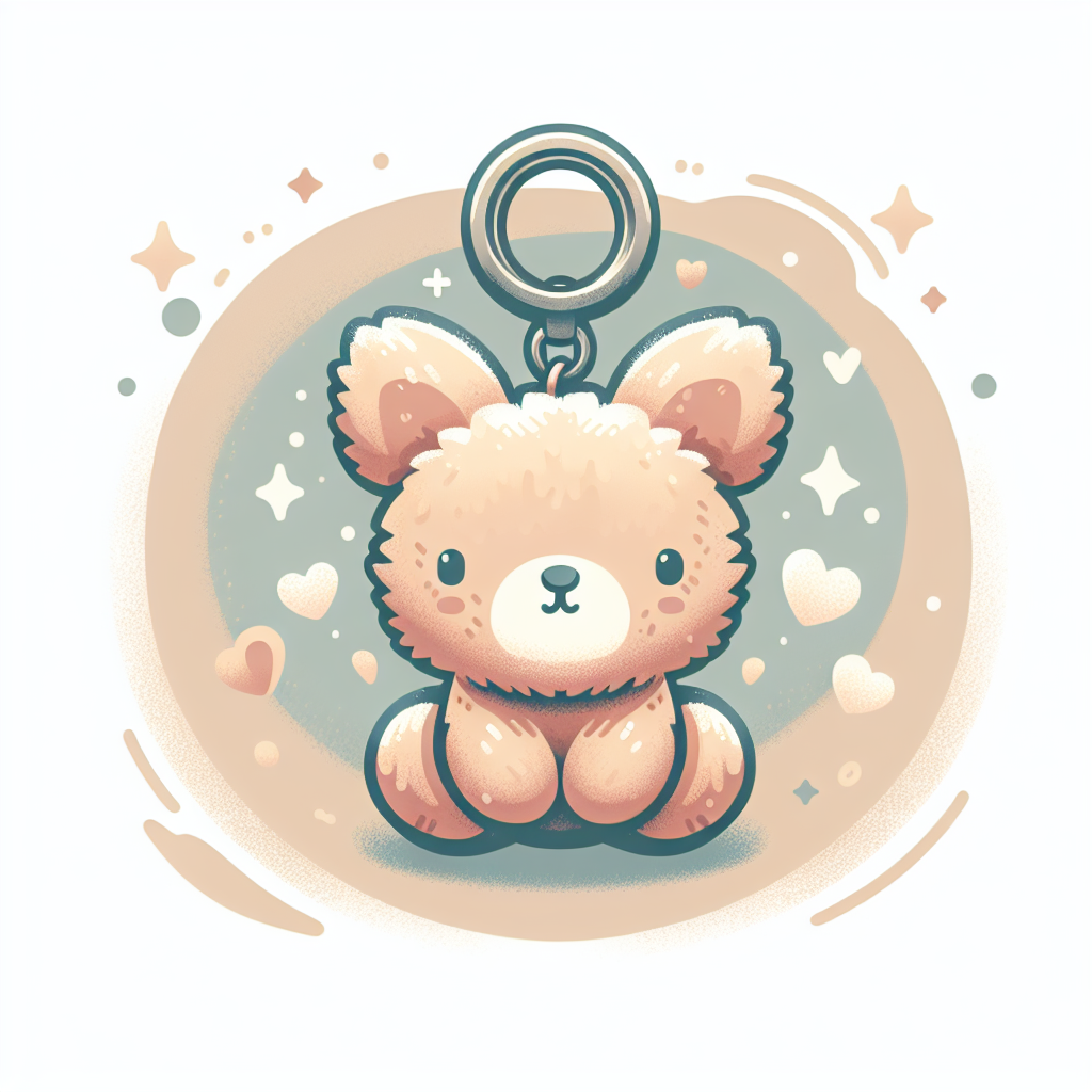 Collection colorée de porte-clés peluche représentant différents animaux mignons disposés sur une surface claire