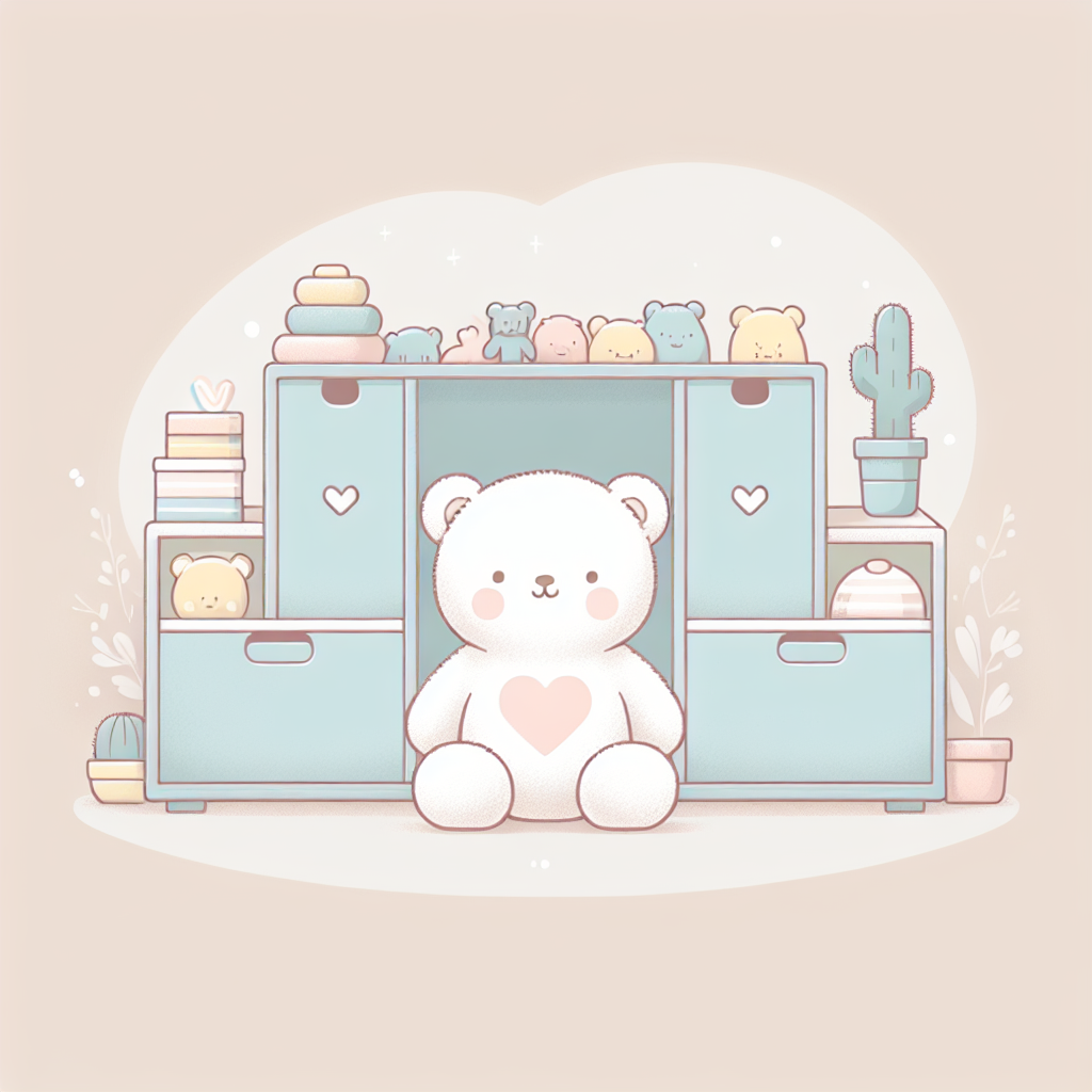 Chambre d'enfant organisée avec solutions de rangement IKEA pour peluches, filets suspendus et étagères murales
