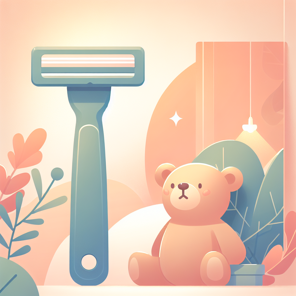 Peluche ours en peluche beige being délicatement entretenue avec un rasoir sur une surface douce et lumineuse