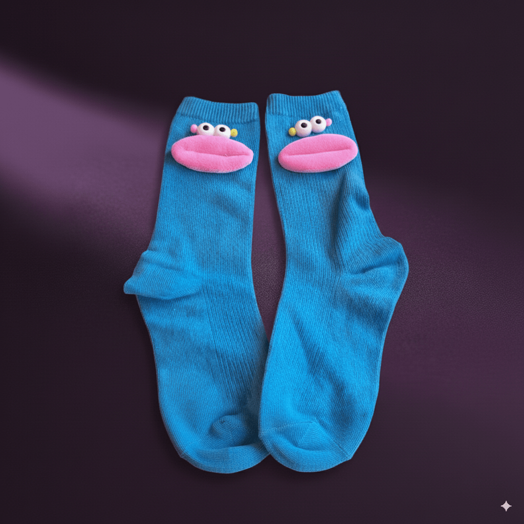 Chaussettes Fun “Monster Eyes” - Offre une Peluche - Idée cadeau