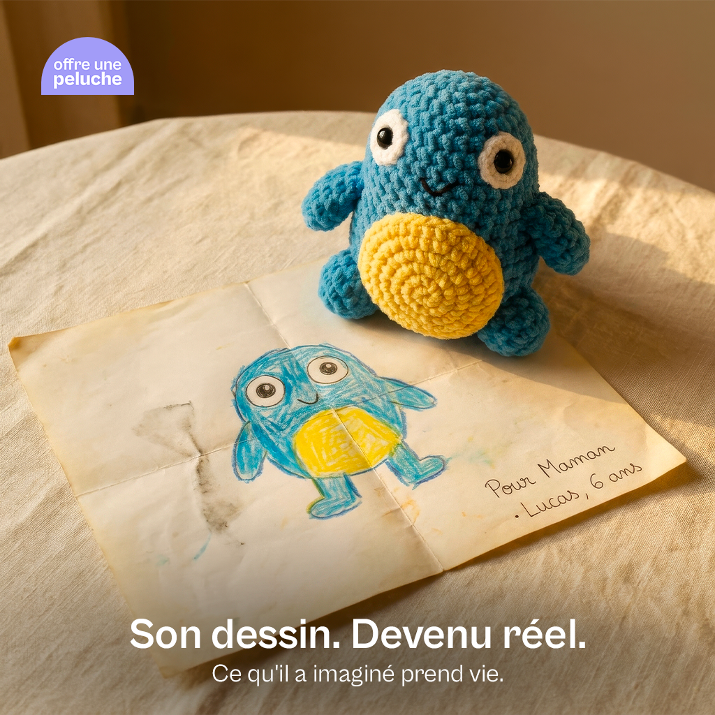 Peluche personnalisée à partir d’un dessin 🎨