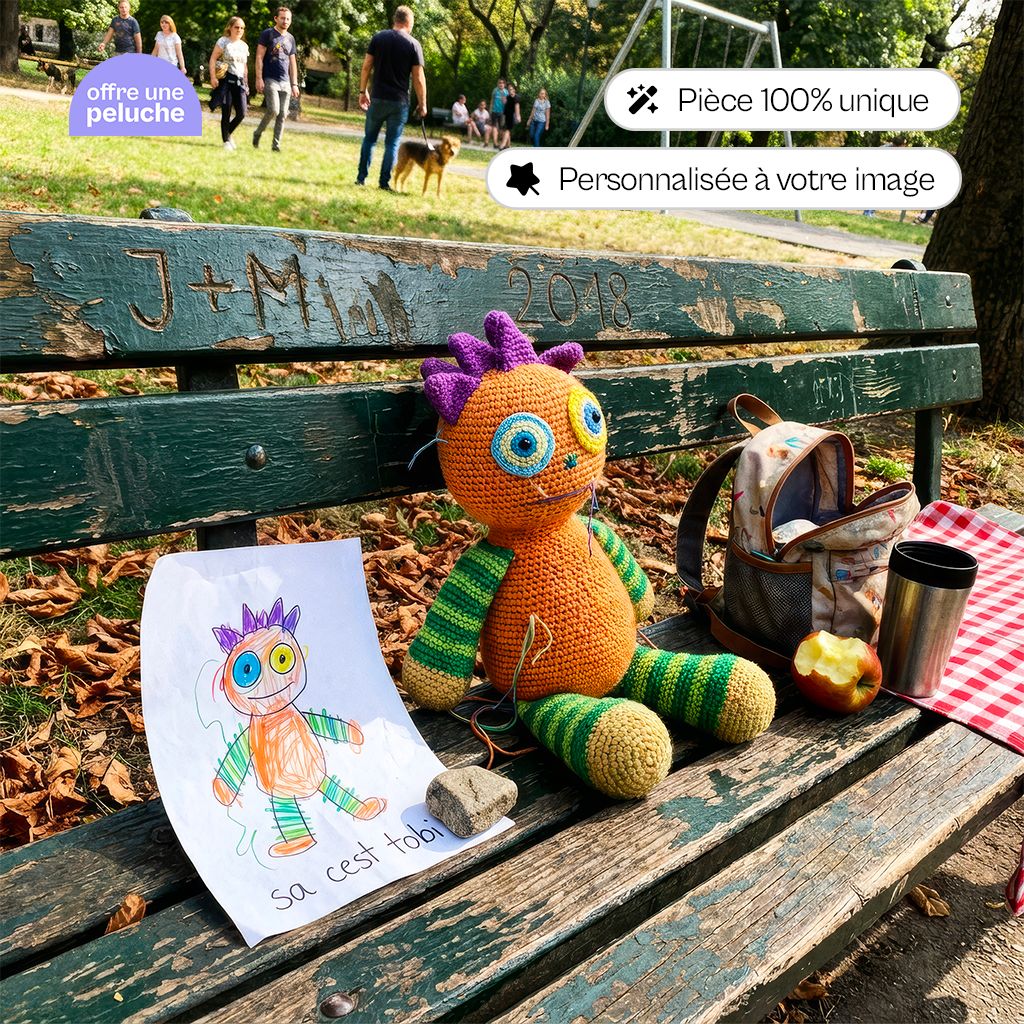 Peluche personnalisée à partir d’un dessin 🎨